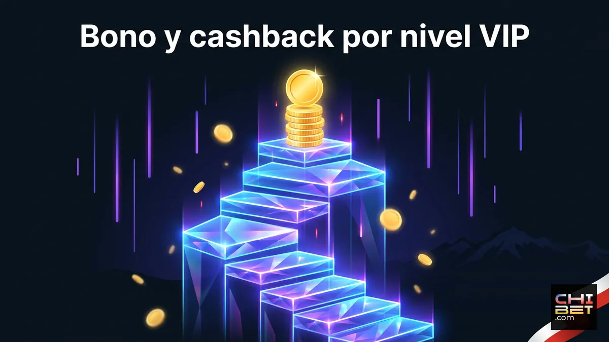 Escalera de niveles VIP con bono y cashback creciente para comparar casinos en Chile