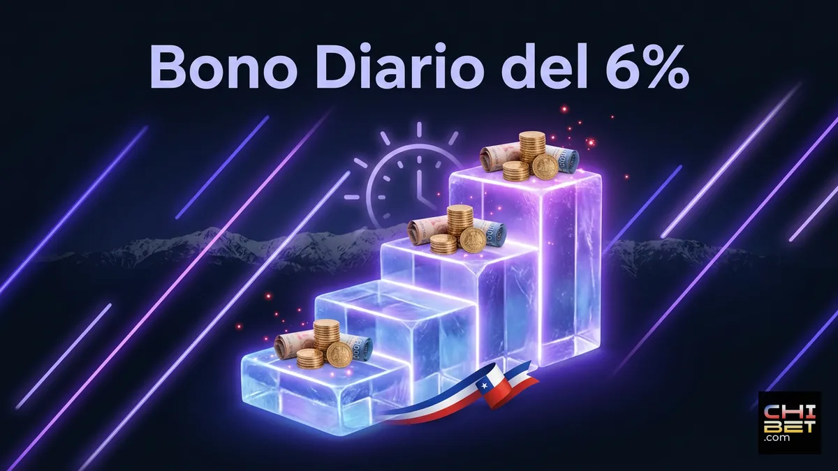 Escalera de ganancias del bono diario de 6% de Chibet según el monto depositado en Chile