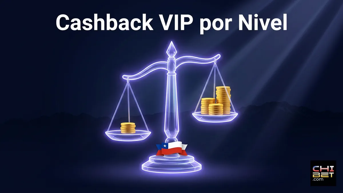 Balanza que compara el cashback VIP de Chibet entre niveles bajos y altos en pérdidas en CLP