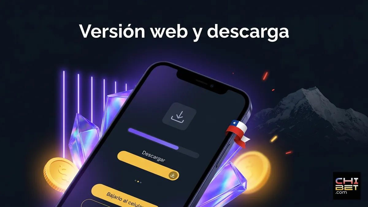 Versión del cliente web y descarga de la app de Chibet Chile